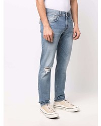 hellblaue Jeans mit Destroyed-Effekten von 7 For All Mankind