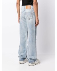 hellblaue Jeans mit Destroyed-Effekten von Vetements