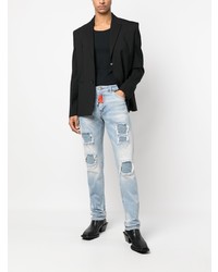 hellblaue Jeans mit Destroyed-Effekten von Philipp Plein