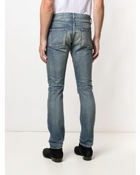 hellblaue Jeans mit Destroyed-Effekten von Saint Laurent