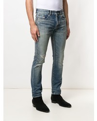 hellblaue Jeans mit Destroyed-Effekten von Saint Laurent