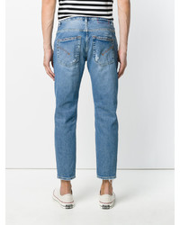 hellblaue Jeans mit Destroyed-Effekten von Dondup