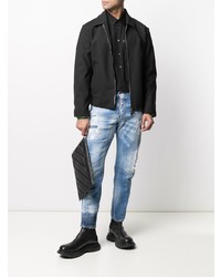 hellblaue Jeans mit Destroyed-Effekten von DSQUARED2