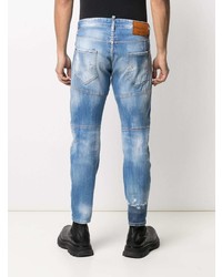 hellblaue Jeans mit Destroyed-Effekten von DSQUARED2