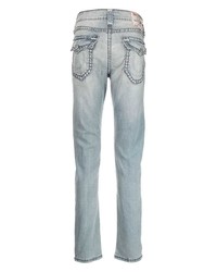 hellblaue Jeans mit Destroyed-Effekten von True Religion