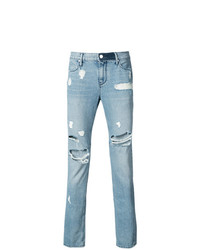 hellblaue Jeans mit Destroyed-Effekten von RtA