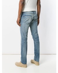 hellblaue Jeans mit Destroyed-Effekten von Saint Laurent