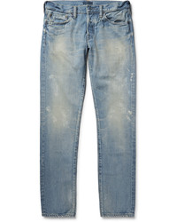 hellblaue Jeans mit Destroyed-Effekten von Simon Miller
