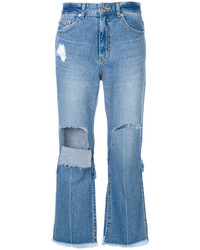 hellblaue Jeans mit Destroyed-Effekten von Sjyp