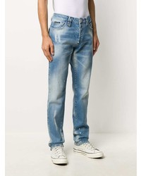 hellblaue Jeans mit Destroyed-Effekten von Philipp Plein