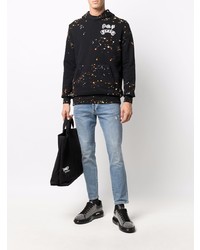 hellblaue Jeans mit Destroyed-Effekten von Philipp Plein