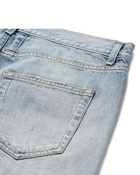 hellblaue Jeans mit Destroyed-Effekten von Saint Laurent