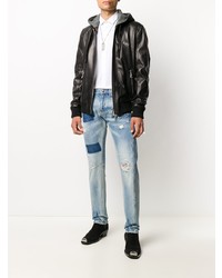 hellblaue Jeans mit Destroyed-Effekten von Philipp Plein