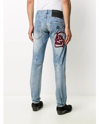 hellblaue Jeans mit Destroyed-Effekten von Philipp Plein