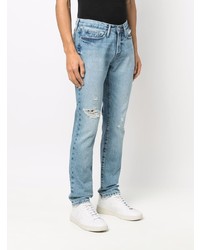 hellblaue Jeans mit Destroyed-Effekten von Frame