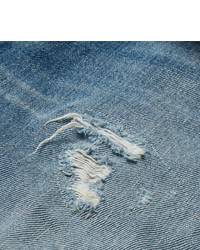 hellblaue Jeans mit Destroyed-Effekten von Saint Laurent