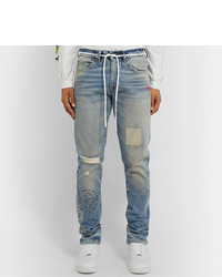 hellblaue Jeans mit Destroyed-Effekten von Off-White