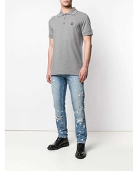 hellblaue Jeans mit Destroyed-Effekten von Philipp Plein