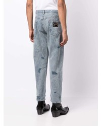 hellblaue Jeans mit Destroyed-Effekten von Dolce & Gabbana