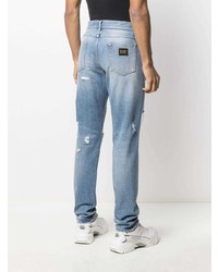 hellblaue Jeans mit Destroyed-Effekten von Dolce & Gabbana