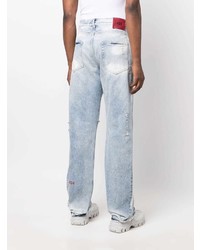 hellblaue Jeans mit Destroyed-Effekten von 424