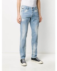 hellblaue Jeans mit Destroyed-Effekten von Philipp Plein