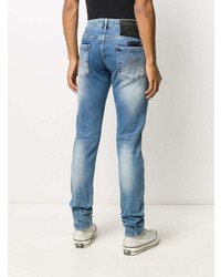 hellblaue Jeans mit Destroyed-Effekten von Philipp Plein