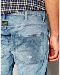 hellblaue Jeans mit Destroyed-Effekten von G Star