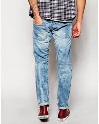 hellblaue Jeans mit Destroyed-Effekten von G Star