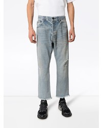 hellblaue Jeans mit Destroyed-Effekten von John Elliott