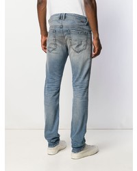 hellblaue Jeans mit Destroyed-Effekten von Diesel