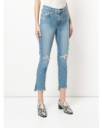 hellblaue Jeans mit Destroyed-Effekten von Nobody Denim