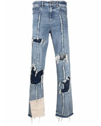 hellblaue Jeans mit Destroyed-Effekten von VAL KRISTOPHE