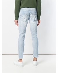 hellblaue Jeans mit Destroyed-Effekten von Dondup