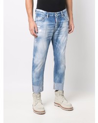 hellblaue Jeans mit Destroyed-Effekten von DSQUARED2