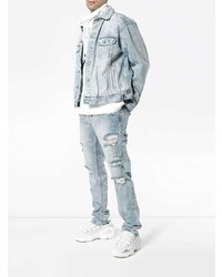 hellblaue Jeans mit Destroyed-Effekten von Ksubi