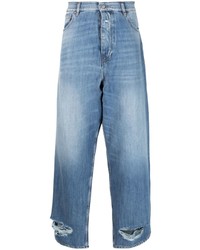 hellblaue Jeans mit Destroyed-Effekten von YOUNG POETS