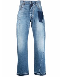 hellblaue Jeans mit Flicken von Alexander McQueen