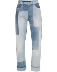 hellblaue Jeans mit Flicken von Alexander McQueen