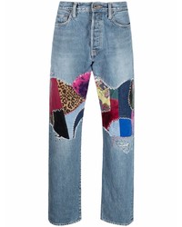 hellblaue Jeans mit Flicken von KAPITAL