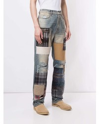 hellblaue Jeans mit Flicken von Amiri