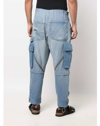 hellblaue Jeans mit Flicken von Greg Lauren