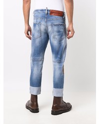 hellblaue Jeans mit Flicken von DSQUARED2