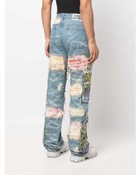 hellblaue Jeans mit Flicken von Who Decides War