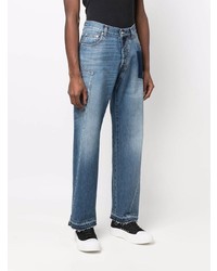 hellblaue Jeans mit Flicken von Alexander McQueen