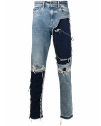 hellblaue Jeans mit Flicken von VAL KRISTOPHE