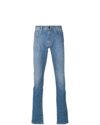 hellblaue Jeans mit Paisley-Muster