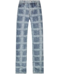 hellblaue Jeans mit Schottenmuster von Amiri