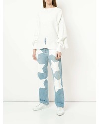 hellblaue Jeans mit Sternenmuster von Maison Mihara Yasuhiro