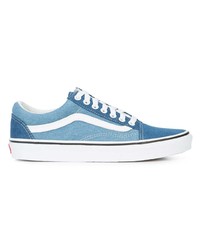 hellblaue Jeans niedrige Sneakers von Vans